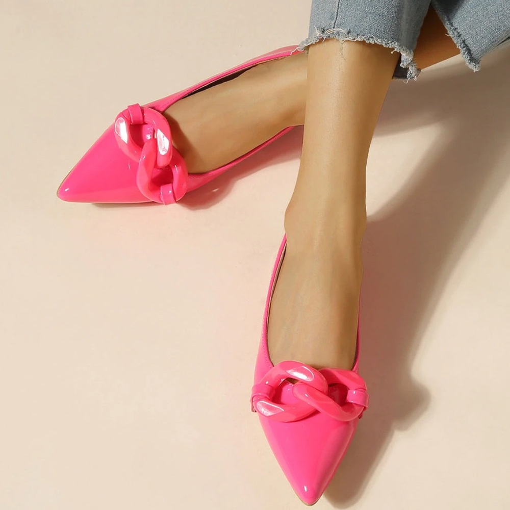 Hot New Instagram Candy Buckle Pink Rose Red Shoes by Newbella